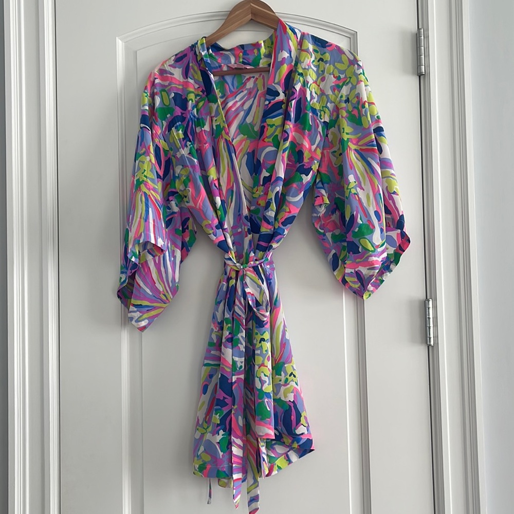 Lilly Pulitzer S/M robe silk